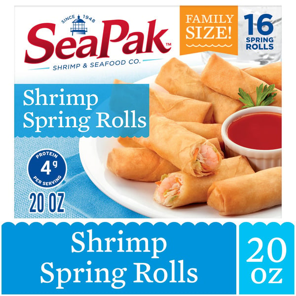 Frozen Appetizers & Sides SeaPak Shrimp Spring Rolls with Sweet Chili Sauce, Easy to Bake, Frozen hero