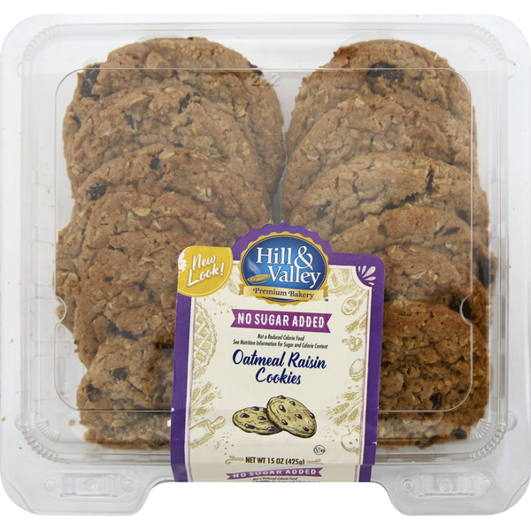 Bakery Desserts Hill & Valley No Sugar Added Oatmeal Raisin Cookies hero