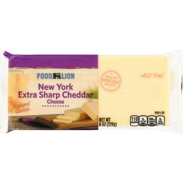 Packaged Cheese Food Lion Natural Extra Sharp Cheddar Cheese hero