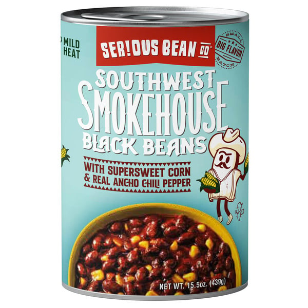 Canned Meals & Beans SERIOUS Bean Co Southwest Smokehouse Black Beans with Corn, Fully Cooked hero