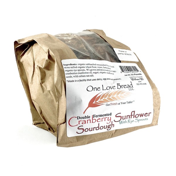 Bread One Love Bread Cranberry Sunflower Sourdough Bread hero