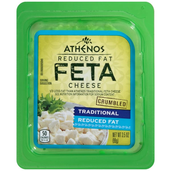 Specialty Cheeses Athenos Traditional Crumbled Feta Cheese with Reduced Fat hero