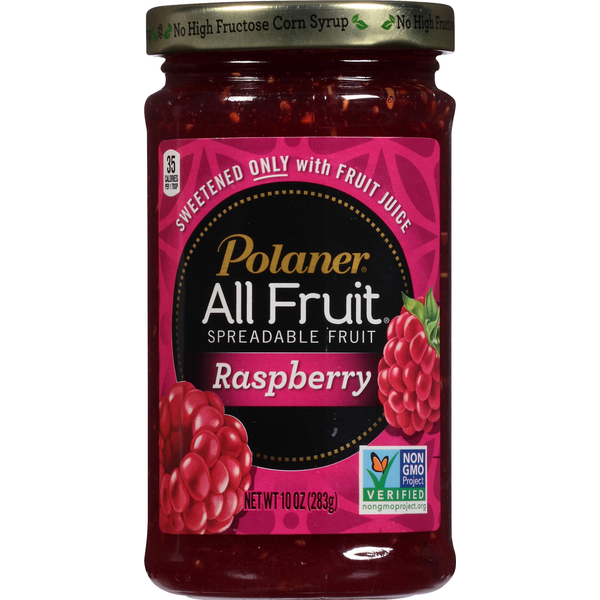 Spreads Polaner Gluten Free Raspberry Spreadable Fruit Raspberry Fruit Spread hero