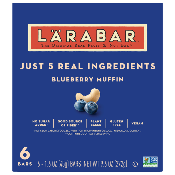 Protein, Energy & Granola Bars LÄRABAR Fruit & Nut Bar, Blueberry Muffin hero