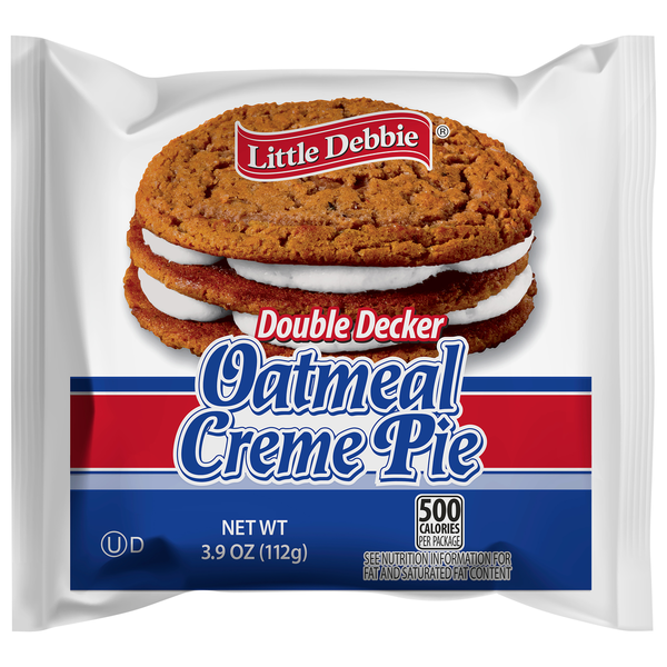 Cookies & Cakes Little Debbie Creme Pie, Oatmeal, Double Decker hero