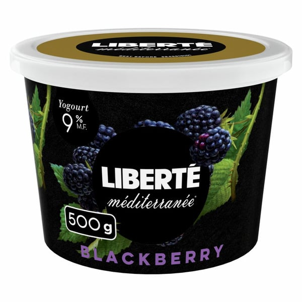 Yogurt & Kefir Liberté Méditerranée 9% Yogurt, Blackberry hero