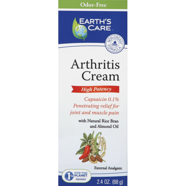 First Aid Earth's Care Arthritis Cream, High Potency hero