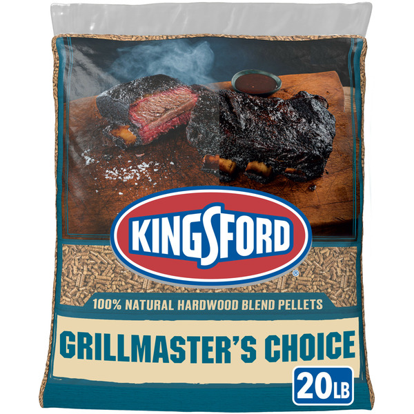 More Household Kingsford 100% Natural Hardwood Blend Pellets, Grillmasters Choice, Hickory, Cherry & Oak hero