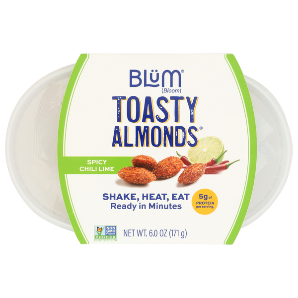 Nuts, Seeds & Dried Fruit Blum Naturals Spicy Chili Lime Toasty Almonds hero