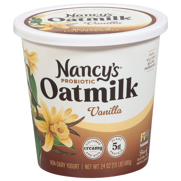 Yogurt Nancy's Yogurt, Non-Dairy, Oatmilk, Probiotic, Vanilla hero