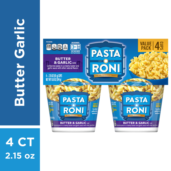 Instant Foods Pasta Roni Pasta, Butter & Garlic Flavor, Value Pack hero