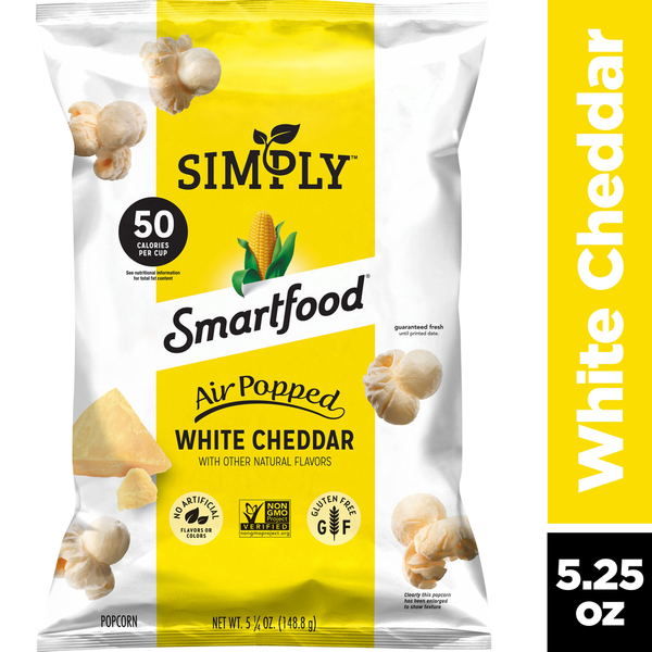 Smartfood Simply Popcorn, White Cheddar hero