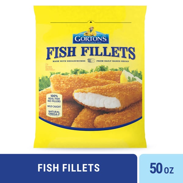 Frozen Meat & Seafood Gorton's Crunchy Breaded Fish Fillets hero