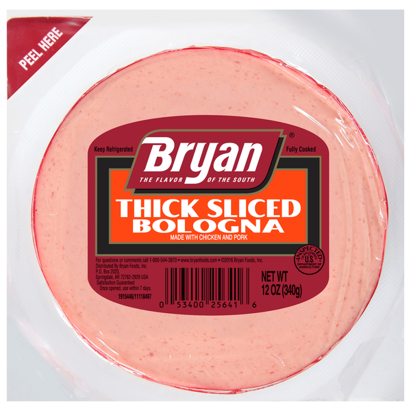 Lunch Meat Bryan Bologna, Thick Sliced hero