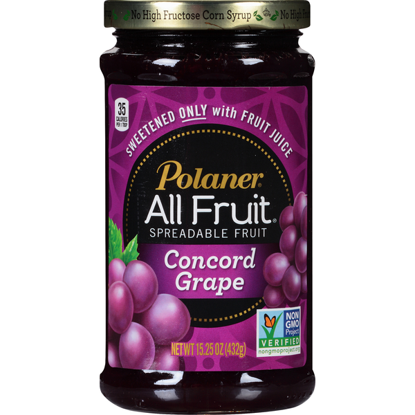 Spreads Polaner Gluten Free Concord Grape Spreadable Fruit Grape Fruit Spread hero