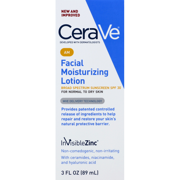 Facial Care CeraVe Facial Moisturizing Lotion, AM, for Normal to Dry Skin hero