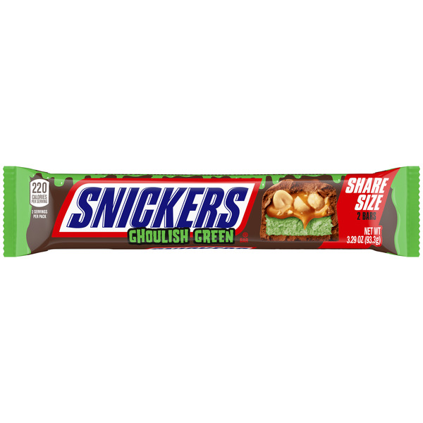 Candy & Chocolate SNICKERS Ghoulish Green Halloween Candy Bar Share Size hero