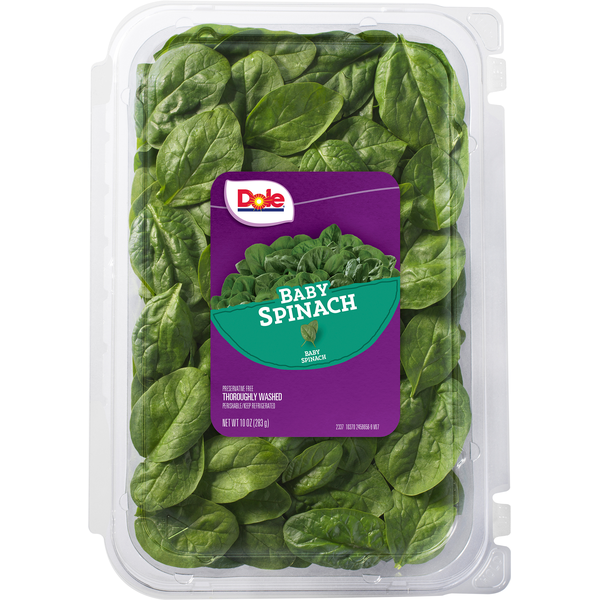 Packaged Vegetables & Fruits Dole Baby Spinach hero