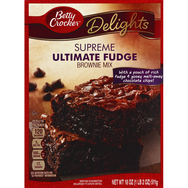 Doughs, Gelatins & Bake Mixes Betty Crocker Brownie Mix, Supreme, Ultimate Fudge hero