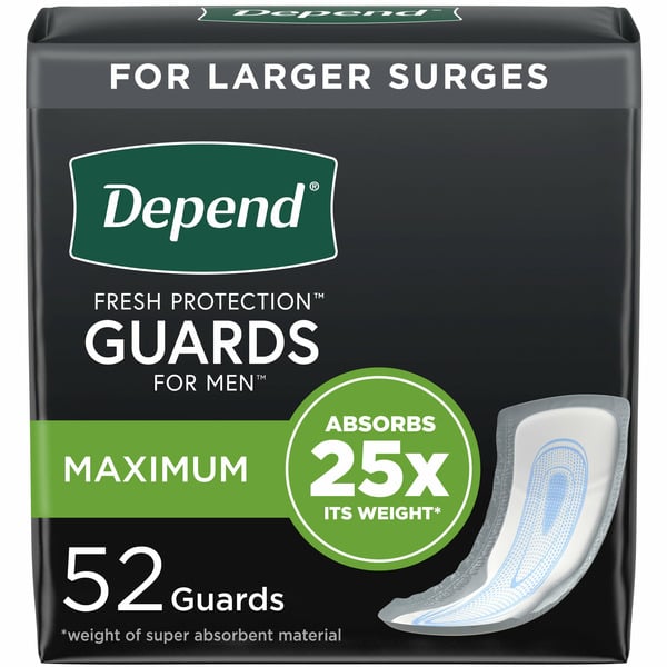 Adult Care Depend Guards Incontinence Pads for Men hero