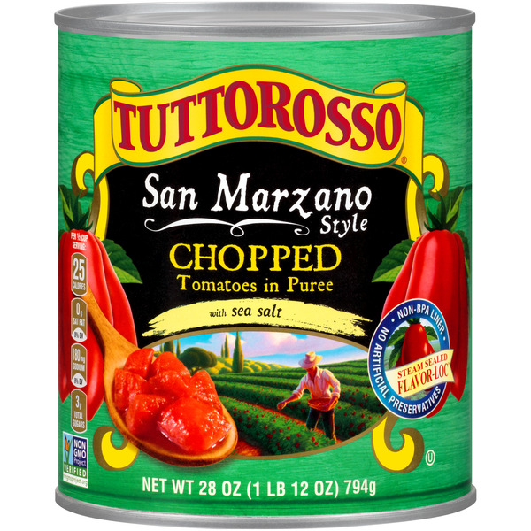 Canned Fruit & Applesauce Tuttorosso San Marzano Style Chopped Tomatoes in Puree with Sea Salt hero