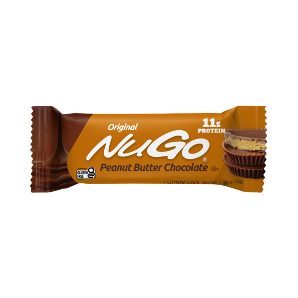 Energy & Granola Bars NuGo Original Peanut Butter Chocolate, Gluten Free, Protein Bar hero