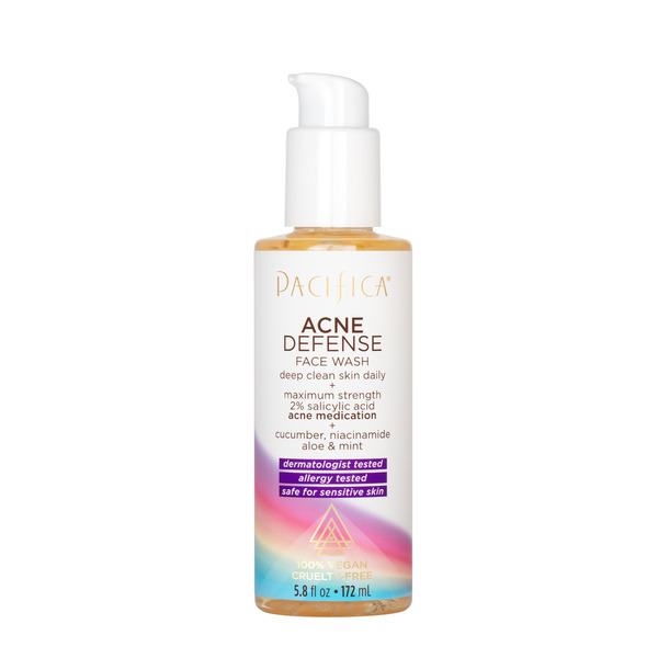 Pacifica Acne Defense Face Wash/Cleanser, 2% Salicylic Acid, Niacinamide hero