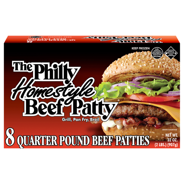 Frozen Meat & Seafood The Philly Beef Patty, Homestyle hero