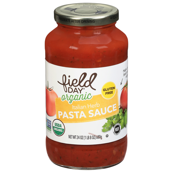 FIELD DAY Pasta Sauce, Organic, Italian Herb hero