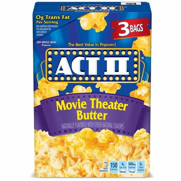 Snacks Act II Movie Theater Butter Microwave Popcorn hero