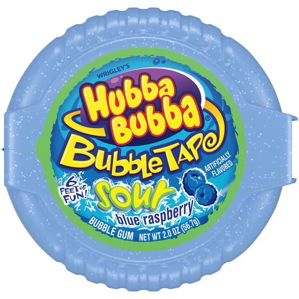 Mint & Gum Hubba Bubba Sour Blue Raspberry Bubble Gum Tape hero