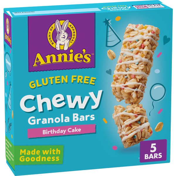 Annie's Gluten Free Birthday Cake Chewy Granola Bars hero