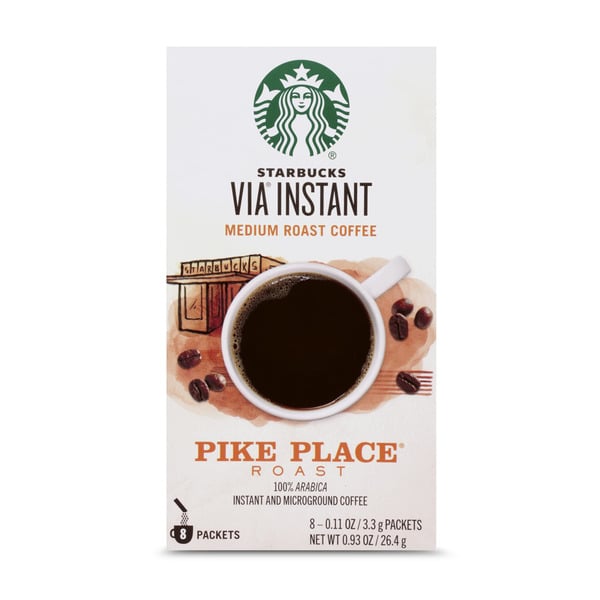 Coffee Starbucks VIA Pike Place Medium Roast Instant Coffee hero