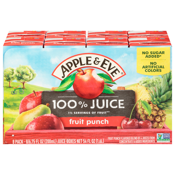 Juice Boxes Apple & Eve Fruit Punch Juice hero