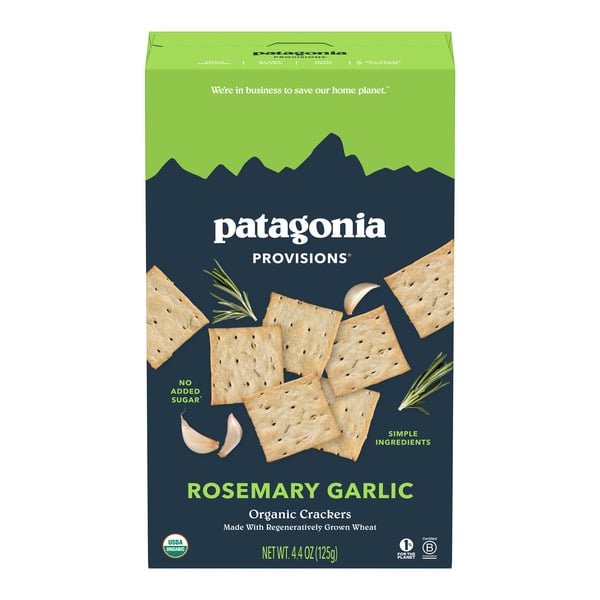 Patagonia Provisions Organic Crackers, Rosemary Garlic hero