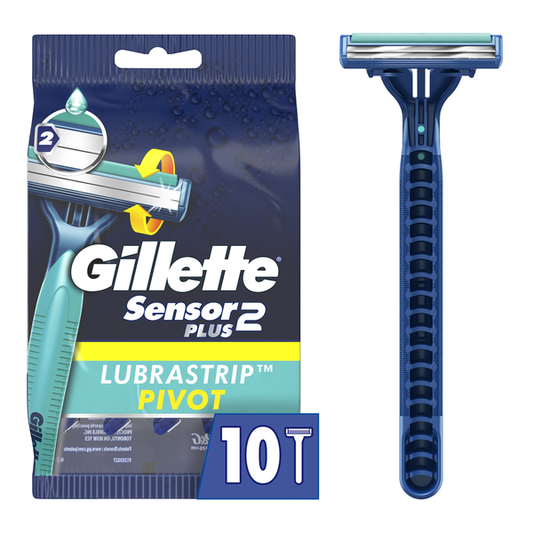 Shave Needs Gillette Sensor2 Plus Pivoting Head Men’s Disposable Razors hero