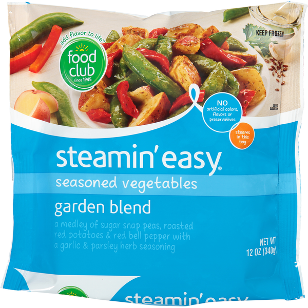 Packaged Vegetables & Fruits Food Club Seasoned Vegetables, Garden Blend, Steamin' Easy hero