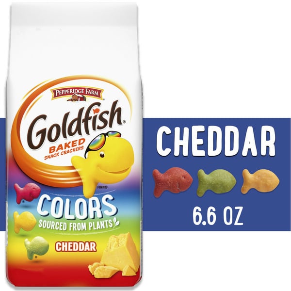 Crackers Pepperidge Farm Goldfish  Colors Cheddar Cheese Crackers hero