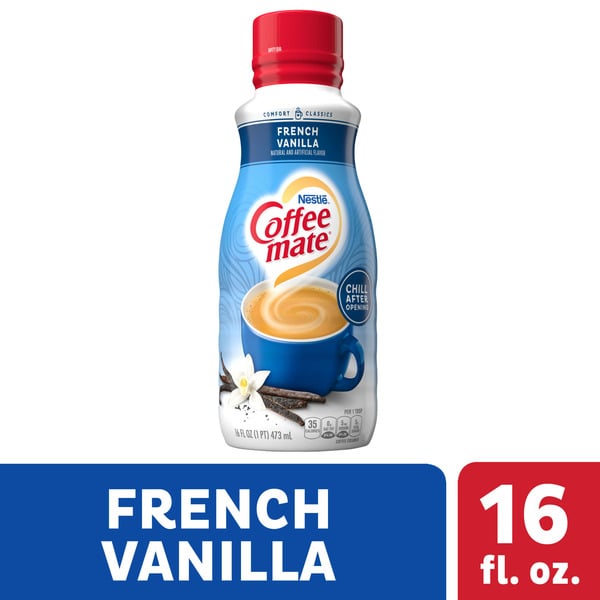 Cream Coffee mate French Vanilla Liquid Coffee Creamer hero