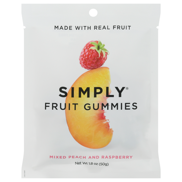 Candy & Chocolate Simply Fruit Gummies, Mixed Peach and Raspberry hero