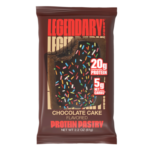 Protein & Meal Replacements Legendary Foods Protein Pastry, Chocolate Cake hero