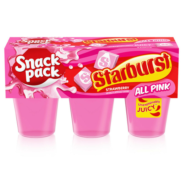 Doughs, Gelatins & Bake Mixes Snack Pack Pink STARBURST Flavored Juicy Gels Cups hero