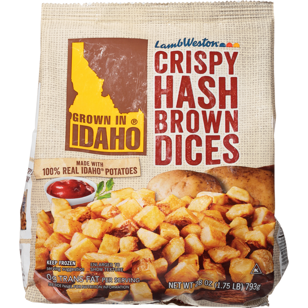 Frozen Appetizers & Sides Grown In Idaho Crispy Hash Brown Dices hero