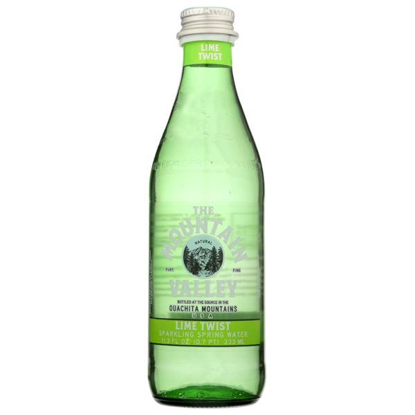 Water, Seltzer & Sparkling Water The Mountain Valley Spring Water Lime Twist Sparkling Water 333Ml Glass hero