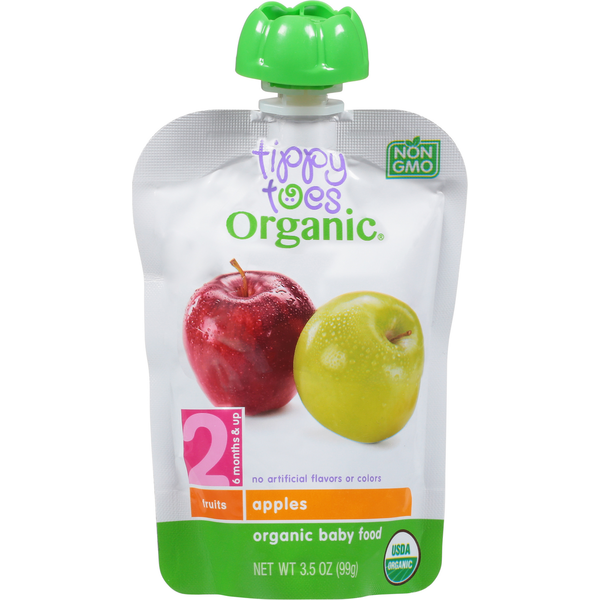 Baby Food & Formula Tippy Toes Baby Food, Apples, 2 (6 Months & Up) hero