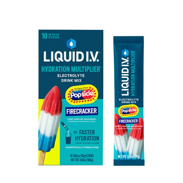 Liquid I.V. Hydration Multiplier Electrolyte Drink Mix, Firecracker hero