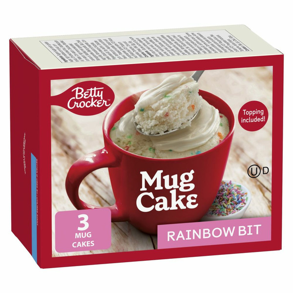 Cookies & Cakes Betty Crocker Mug Cake, Rainbow Bit Flavour, Frosting Included hero