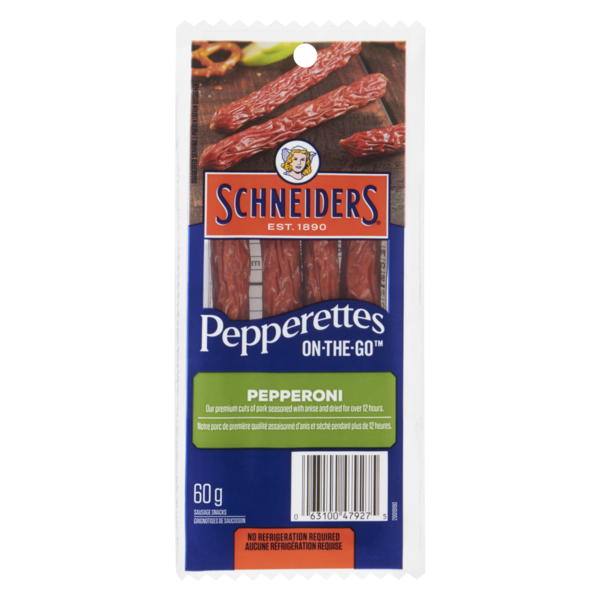 Lunch Meat Schneiders Pepperettes On-the-go Sausage Sticks, Pepperoni hero