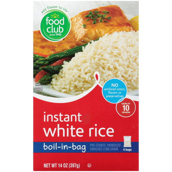 Grains, Rice & Dried Goods Food Club Boil-In-Bag Enriched Long Grain Instant White Rice hero