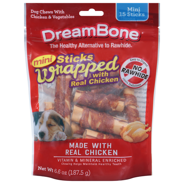 More Household DreamBone Dog Chews, Stick Wrapped, Mini hero